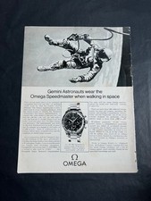 1966 OMEGA SPEEDMASTER Gemini Moonwatch Ed White Werbeanzeige Vintage Ad Werbung