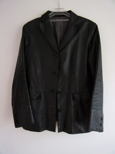 Italy Lederjacke Blazer Sakko Leder Jacke Lederblazer Schwarz schick M L