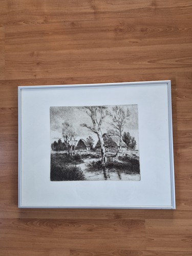 Kunstdruck einer radierung - kunstdruck,