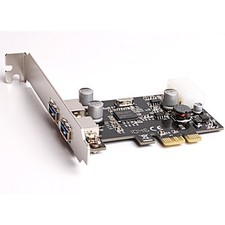 BIGtec 2x USB 3.0 Port Controller Adapter PCI-Express PCIe x1 Erweiterungskarte