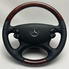 Leder Holz Lenkrad Mercedes Benz Wurzel  W209 W211 W219 R230 wood steering wheel