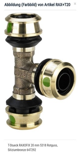 Neu viega raxofix stück - neu, t-stück