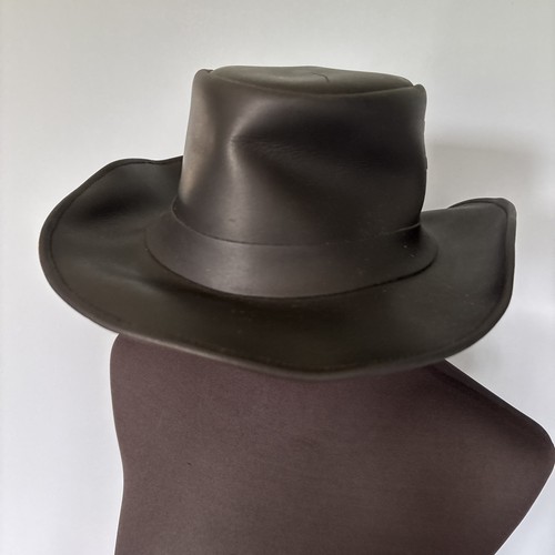 Echtleder hut unisex schwarz - hut,