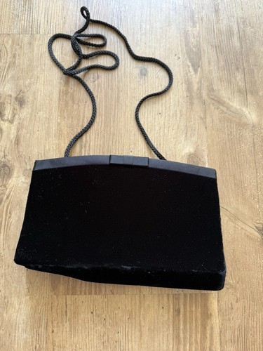 Schwarze samt clutch - schwarze,