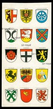 Aufkleber - Diverse Wappen aus Baden Württemberg - 9x19cm - Vintage 80er 90er