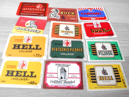 Bieretiketten ddr aus - 12,