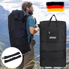 31" Reisetasche XXL Rollenkoffer große Reisetasche mit Dehnfalte Rollen DE