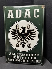 ADAC Allgemeiner Deutscher Automobilclub Emailschild  60 x 40 cm - D  um 1960