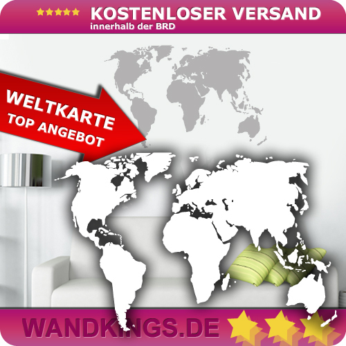 Wandkings wandtattoo weltkarte - wandkings,