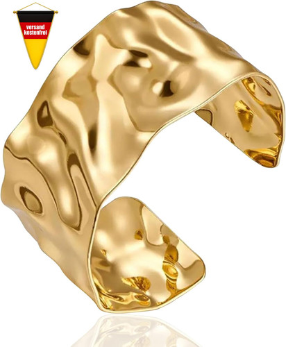 Einstellbarer armreif gold - einstellbarer,