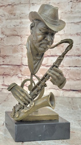 Bronze saxophone player - saxophone,