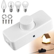 Schnurdimmer stufenlos Drehdimmer 230 V 3-100 W Leuchtmittel LED Dimmschalter CE