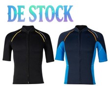 Neoprenanzug Herren Schwimmshirt Kurzarm Thermo Neopren Jacke mit Reißverschluss