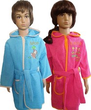 Kinder-Bademantel Wörner mit Kapuze und Name bestickt 86 92 98 104 Baumwolle NEU