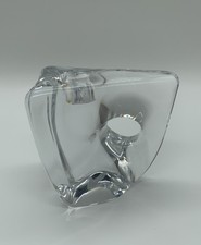 Vintage Kristall Kerzenständer -halter Dreieck Daum Nancy Frankreich signiert