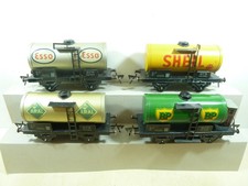 4 Fleischmann Spur 0 Kesselwagen 465 Esso BP Aral Shell