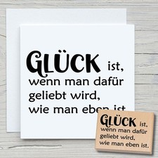 Stempel Glück ist wenn man -
