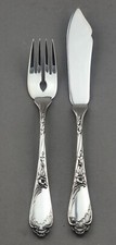 Koch & Bergfeld  Fischbesteck 1 von 6 floral 800er Silber Jugendstil (17) 