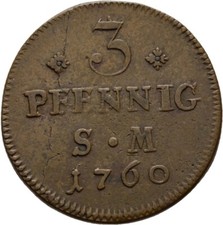 Mainz bistum pfennig 1760 - 3,