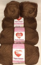 5x100g acrylgarn braun - acrylgarn, *braun*