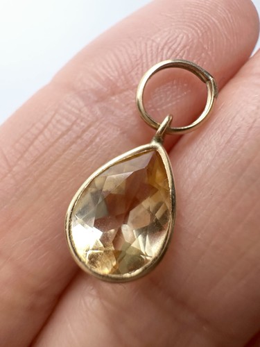 14k gold facettierter citrin - gold,