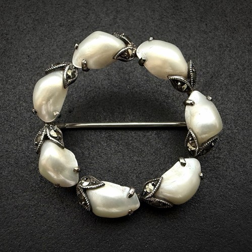 Jugendstil brosche 830 silber - brosche,