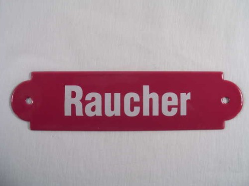 Raucher emaille email blech - emaille,