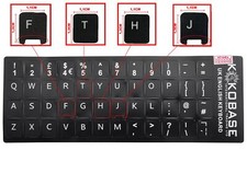 UK Tastaturaufkleber Englisches Tastaturlayout (QWERTY) TASTENGRÖSSE 11x13 mm