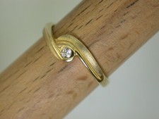 Gelbgoldring mit Zirkonia Gr