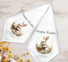 PERSONALISIERTE Osterhase Korb Serviette, Tischwäsche, Essgeschenk, Dinnerserviette