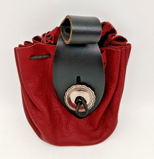 ? NEU: “GELDKATZE” Mittelalter-Gürtel-Tasche in bordeaux+schwarz - Wacken 2000