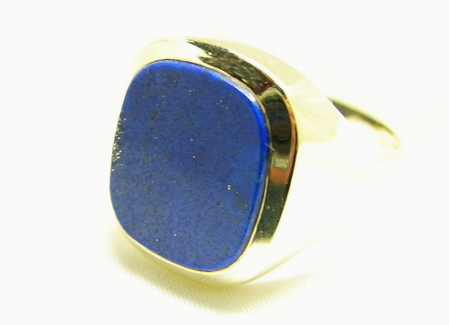 Herren lapis ring 585 - 585, gold