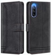 Handyhülle für Sony Xperia 10 IV Hülle Handyhülle Leder Klappbar Schutzhülle ...