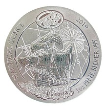 RUANDA: 50 Francs 2019, Nautical Ounce - Victoria, (Kart), BU, eingeschweisst.