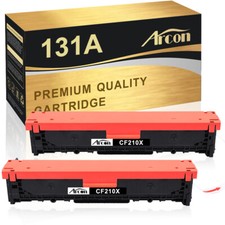 2 Black Toner Compatible with HP 131A CF210X LaserJet Pro 200 Color M251n M251nw
