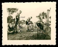 Pimpfe mit Fahrrad - Jungbann 92 Braunschweig - Uniform Jugend - WK2 Foto 7x6cm