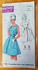 Vintage Burda Schnittmuster 0008 Sommerliche Kleid in zwei Ausführungen  Gr 44