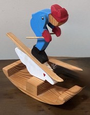 Wood ski folk art - folk,