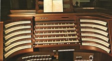 Passau ,Dom St.Stephan,Spieltisch d.m.18000 Pfeifen ausgestatteten Orgel 
