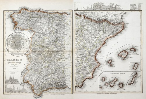 Spanien original stahlstich - spanien,