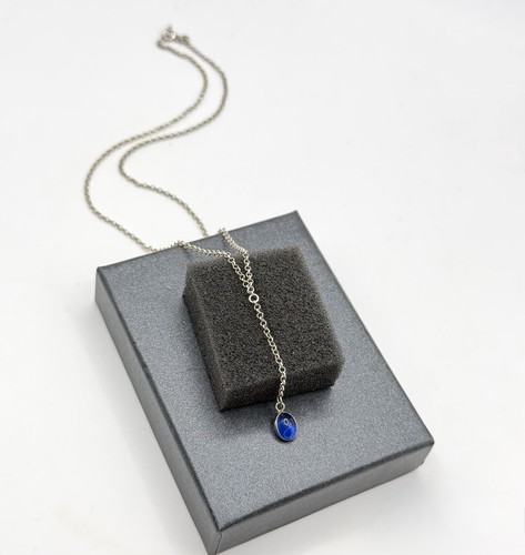 925 silber collier mit blauem - silber,