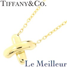 Tiffany & Co. Kreuzstich Halskette K18YG P0042268