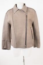 Sylvie Schimmel Paris Damen Jacke Lederjacke Gr. 38 Echtes Leder Graubeige