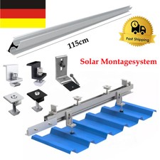 Montageprofil 115cm Aluprofil Montageschiene Photovoltaik Solarschiene PV-Anlage