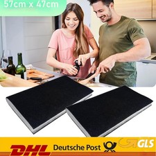 2x Universal Aktiv Kohlefilter Doppel Fettfilter zuschneidbar Dunstabzugshaube