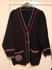 Hochwertige, edle Srickjacke aus reiner Schurwolle Gr. 46/ 48