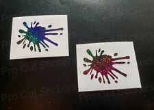 Farbe Splats Regenbogen Glitter Glitzern Eigener Schlafzimmer Wandkunst Auto