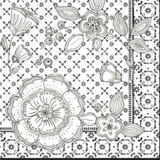 20 SERVIETTEN 33 X 33 / BLUMEN
