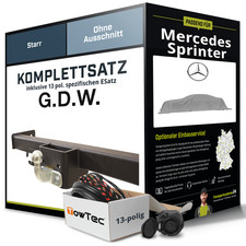 Anhängerkupplung starr für MERCEDES Sprinter +E-Satz (AHK und ES) ABE