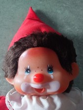 Monchichi Monchhichi Harlekin Clown rot-weiß 80er